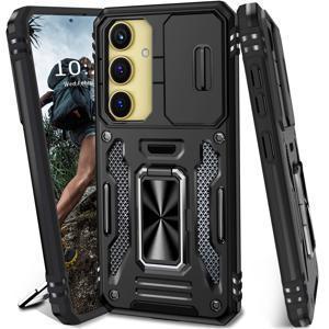 TEMU 휴대폰 케이스: 삼성 갤럭시 S24FE S23FE S22 S21FE 울트라 A55 A54 A35 A34 A25 A24 A16 A15 A14 A06 A05 A05S 5G 시리즈용 헤비 듀티 충격방지 360° 회전 링 브래킷 휴대폰 케이스 렌즈 윈도우 보호 기능