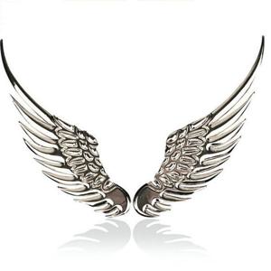 TEMU 차량 스티커용 3D 천사 새벽 날개 엠블럼 배지 2개 세트