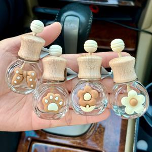 TEMU 차량용 방향제 통풍구 클립 오모모 향기 디퓨저용 귀여운 빈 병 4개 세트|차량용방향제|향수