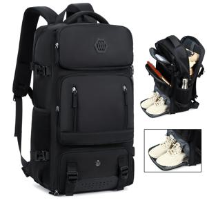 TEMU ENOSHI 17.3 노트북 & 신발 수납 여행 백팩 - 헤비듀티 /블랙 캐리온 가방, 패딩 스트랩, 노트북 슬리브 & 신발 수납 기능, 남녀 공용, 비즈니스, 하이킹, 백팩 (조절 가능한 내구성 디자인)|노트북파우치|노트북가방