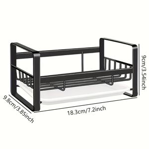 TEMU 1개 청소 천 걸이 주방 수납 선반 싱크 배수 바구니 다기능 스펀지 세제 보관대