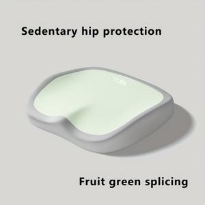 TEMU 10시간 인체공학적 메모리폼 사무실 의자 쿠션 - 엉덩이 및 허리 하단 지지력 조절 가능, 가정, 자동차 및 사무실 사용에 적합, 휴대용 편안함 제공 - 드라이 크리닝 전용 - 회색, 녹색, 노란색 및 검은색으로 제공, 모든 계절에 적합.