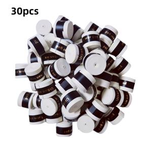 TEMU 통기성 좋고 미끄럼 방지 PU 그립 테이프 30개입 - 빠른 건조, 테니스, 배드민턴, 스퀘시 및 랙켓 그립에 편안함, 스포츠 핸들 랩핑에 내구성 - 화이트 색상