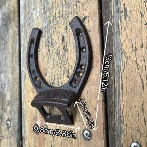TEMU 1pc 행운의 말발톱 벽걸이 캐스트 아이언 병 오프너, 