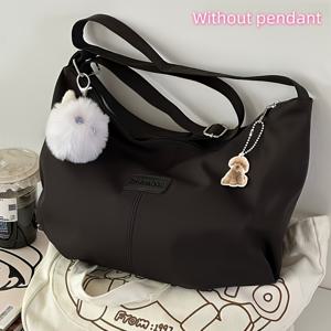 TEMU 여성을 위한 세련된 대용량 크로스바디 백. 조절 가능한 숄더 스트랩과 지퍼 잠금 장치가 특징입니다. 내구성이 뛰어난 소재로 제작되었으며, 디자인은 통근, 캠퍼스 생활 및 캐주얼 외출에 적합하며 학생 액세서리로도 좋습니다.