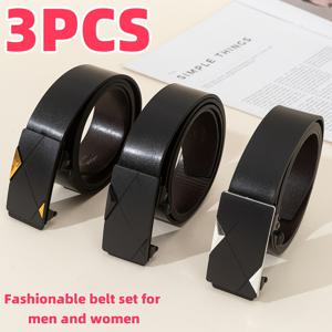 TEMU 3개 세트 심플하고 스타일리시한 남성용 벨트, 조절 가능한 벨트, 비즈니스 벨트, 캐주얼 벨트, 120cm/47.24인치, 비즈니스 및 캐주얼 장소에 적합, 여성/남성용 트렌디 벨트, 완벽한 선물, 선생님 선물, 할로윈 및 크리스마스에 적합