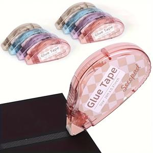 TEMU 스크랩북 테이프, 양면 테이프 롤러 8팩 공예용, 러너용 접착 테이프, 다이어리용 스크랩북 용품, 학생 및 성인용 사무용품, 0.3인치 x 26피트