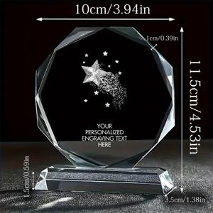 TEMU 맞춤형 트로피 스타 메달 창의적인 팔각형 크리스마스 장식, 직원, 동료, 가족, 친구를 위한 맞춤형 상장 및 컵; 명예 연회 메달, 교사 감사 선물, 은퇴 작별 감사 표창 - 각인 플라크 DIY 레터링 기념품 데스크탑 장식