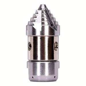 TEMU 산업용 파이프 클리너 및 하수구 막힘 제거 도구, 배수관 클리닝, 스테인리스 스틸 회전 파고다 노즐 G3/8