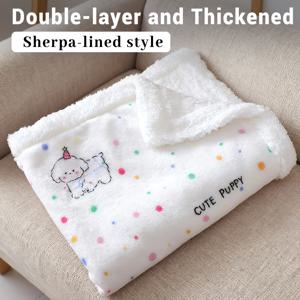 TEMU 양면 두꺼운 겨울용 따뜻한 고양이 침대 & 매트 - 플러시 담요 커버 포함, 소파, 침대용 양면 펫 침구 - 고양이와 새끼 고양이를 위한 아늑한 침대, 내구성 있는 편안한 수면 패드, 부드럽고 따뜻한 강아지 고양이 담요, 플란넬 펫 담요