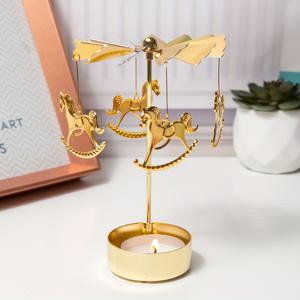 TEMU 1개 회전식 골든 핫 회전 캔들 홀더, 창의적인 회전식 캔들 홀더 장식 정교한 데스크탑 장식 소형 물품, 크리스마스 회전 캔들 홀더, 디너 파티 웨딩 캔들 홀더 장식 선물, 기념일 생일 날짜 분위기 장식, 테이블 거실 데스크탑 장식 캔들 홀더