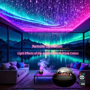 TEMU 1PC 무지개 오로라 프로젝션 야간등 | USB 전원 북극광 분위기 램프, 멀티컬러 변경 모드, 파티, 침실, 무대 장식, 게임룸, 홈시어터에 이상적 | 크리스마스, 발렌타인데이, 생일 선물로 완벽|무드등