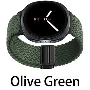 TEMU CHINBER 자석 잠금 브레이드 스트랩 - 삼성 8/7/6/5/4용 - 빠른 건조 나일론 스포츠 밴드, 원핸드 조절, 갭 없는 안전 핏, 멀티 컬러 (핑크/화이트/그레이/블랙/올리브 그린) 남녀공용 스마트워치 밴드