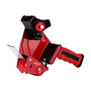 TEMU 1개 헤비듀티 레드 핸드헬드 박스 실러 & 테이프 커터 - 조립 불필요, 내장 커터 블레이드가 있는 휴대용 접착 포장 도구, 배송 박스, 이사, 이커머스 물류용 (모든 테이프 유형 호환)