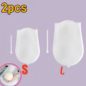 TEMU 2개 실리콘 반죽 가방 (S+L 사이즈), 식품 등급 논스틱 고온 오븐 사용 가능 베이킹 도구 (빵, 피자 & 페이스트리용) - 내구성이 뛰어난 실리콘 반죽 가방, 둥근 디자인으로 쉬운 혼합 및 모양 만들기