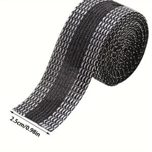 TEMU 1개 청바지 다림질 테이프 | 자가 접착식 이음매 없는 바지 수선 스티커, 흰색 접착 스트립이 있는 검은색 메시 원단, 데님 및 의류용 간편한 다림질 솔루션, 의류 조절 | 보이는 스티칭 | 내구성 있는 접착 스트립