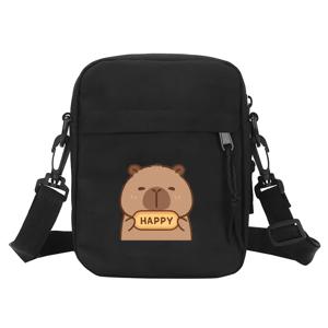 TEMU 귀여운 동물 프린트 크로스바디 백 - 컴팩트 멀티 포켓 숄더 및 휴대폰 가방, 조절 가능한 스트랩 - 데일리 출퇴근 및 캐주얼 외출에 적합, 텍스처 원단, 스몰 크로스바디 백 A1