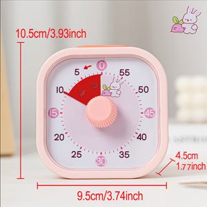 TEMU 아침 메이크업, 양치질 시각 타이머, 60분 카운트다운 시간 확인, 무소음 작동, 원버튼 알람시계, 교실 학습, 피트니스, 요리, 캠핑, 노인 및 학생 모두 쉽게 사용 가능