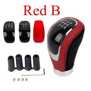 TEMU 5 또는 6단 진품 텐더 레드 기어노브 자동차 수동 변속 레버