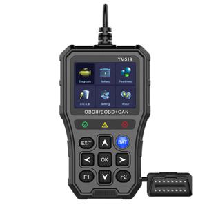 TEMU YM519 OBD2 스캐너: 엔진 경고등을 클리어하고, O2 센서 검사를 포함한 코드를 읽고 지우세요. 다언어 지원, 자동차 유지보수, 사용자 친화적인 , 내구성 있는 구조, 코드 리더, 자동차 애호가, 차량 진단, 컴팩트한 디자인, 튼튼한 구조, 코드 리더 도구, 자동차 기술자, 배터리 없음