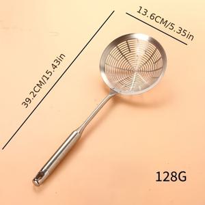 TEMU 1개 튼튼한 스테인리스 스틸 손잡이 거름망 | 다용도 주방 도구, 파스타, 야채, 만두, 면, 튀김류를 위한 간편한 세척 필터 - 가정 주방 및 레스토랑에서 요리, 튀김, 서빙에 적합
