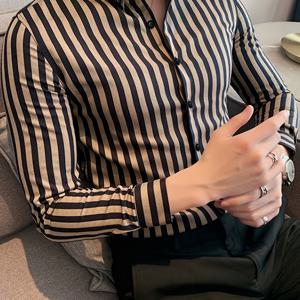 TEMU 세련된 남성용 카키 긴팔 셔츠, 정장스럽고 활용도 높은 제품으로, 훌륭한 선물 선택입니다.