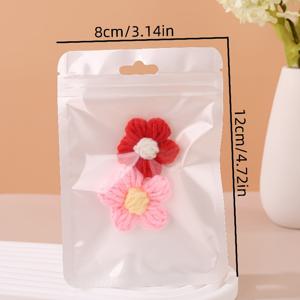 TEMU 마카롱 색상 자체 밀봉 백 100개, 두꺼운 투명 뼈 백 (주얼리, 포장 백)