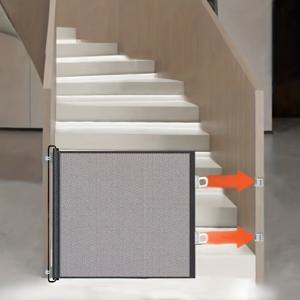 TEMU PVC 메시가 있는 확장형 애완동물 게이트, 간편한 설치, 소형견, 고양이 및 애완동물에게 적합, 애완동물 탈출 방지용 드릴 불필요, 계단, 복도 및 현관에 이상적, 실외 사용을 위한 경량 메시 게이트, 애완동물 장벽 솔루션