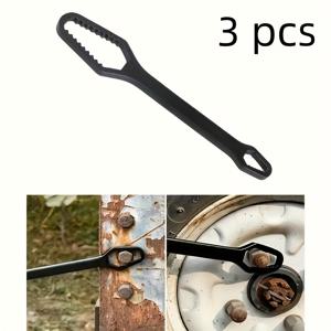 TEMU 3개 검정 다기능 조절식 렌치 세트, 범용 양방향 토크 렌치 포켓 렌치, 자동차 및 자전거 수리용 헤비 듀티 금속 라쳇, 조립 불필요, 크리스마스 선물
