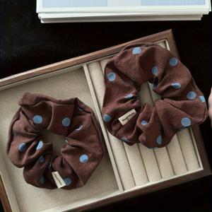 TEMU 2개입 / 한국식 옴브레 도트 탄성 머리끈, 웨딩용 - 레트로 헤어밴드 여성용 & 테일 스타일용 블렌도