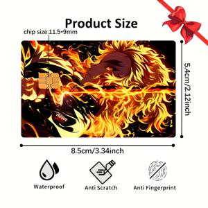 TEMU 애니메이션 핫 블러드 애니메이션 형제 불꽃 화염 | EBT, 교통, 열쇠, 신용 카드, 지갑 카드용 신용 카드 스티커 | PVC 재질, 기포 없음, 소형 칩 카드에 적합|카드스티커