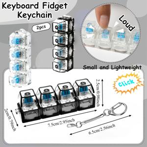 TEMU 2/3개 기계식 키보드 교체용 키캡 | 8개의 키 슬롯이 있는 키캡 수집가, 모던 스타일 키 펜던트, 2-in-1 남성용 키체인, 성인 남성에게 완벽한 선물, 새해 선물, 백팩 펜던트로 적합, 아크릴 소재|키보드|백팩|키캡