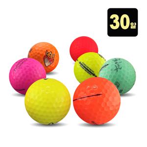 TEMU 30알 AA-급 블레스트 연습용 초보자 라운딩용 컬러 로스트볼 골프공