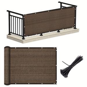 TEMU 헤비 듀티 프라이버시 스크린 - 150GSM 및 방진 메시 원단, 야외 파티오, 발코니 및 수영장 데크에 적합.
