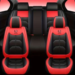 TEMU SUV용 5인용 자동차 시트커버 풀세트 PUPU 가죽 방수 범용 시트커버, 자동차 인테리어, 모던 카시트, 고품질 가죽, 방수 소재, 가족용 차량, 차주, 크리스마스 선물