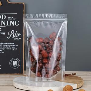 TEMU 투명한 밝은 빛 스탠드업 지퍼백 플라스틱 식품 보관용 봉지 100개