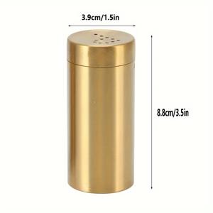 TEMU 2개 스테인리스 스틸 소금 후추통 - 스크류형 디스펜서, 내구성 304 소금 & 후추 그라인더 병, 우아한 골드 스파이스 디스펜서 병, 식탁, 캠핑, 피크닉용 - 재충전 가능한 양념 용기