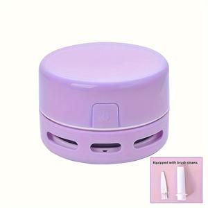 TEMU 미니 귀여운 데스크탑 먼지 진공 청소기, 데스크탑 클리너, 휴대용 코너 테이블 진공 청소기 미니 귀여운 진공 청소기 먼지 쓸기