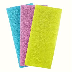 TEMU 각질 제거 바디 스크럽 타월 3개 세트 - 깊은 클렌징을 위한 부드러운 나일론 소재 - 샤워 및 목욕에 완벽 - 피부 관리 루틴을 향상시키세요|샤워타올