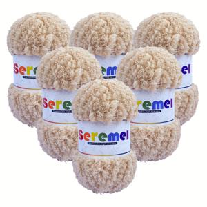 TEMU 4팩 또는 6팩 부드럽고 푹신한 산호 양털 털실 번들 - 100% 폴리에스터, 두꺼운 3겹 뜨개질 및 코바늘 프로젝트용 - 다양한 색상 제공 (화이트, 블랙, 퍼플, 핑크, 그린, 옐로우, 그레이, 카멜, 스카이 블루) 약 115야드 X 5.3온스