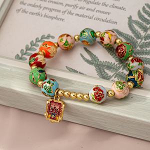 TEMU 우아한 빈티지 영감 별자리 꽃 참 팔찌 - 신축성 있는 합금, 일상 및 파티 착용에 완벽, 레트로 스타일, 우아한 스타일