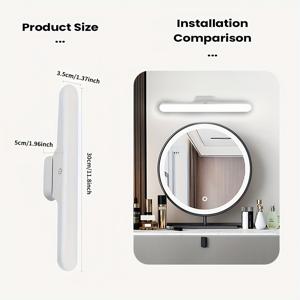 TEMU 1개 LED 거울 전면 조명, 벽걸이 독서등, 침대 옆 조명, 주방 조리대 조명, 캐비닛 조명, 세련된 메이크업 조명, 장식등, 아트 조명, 거울 램프, 3가지 색상 모드, 옷장, 주방, 침실, 벽, 선반에 적합