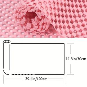 TEMU 1장 미끄럼방지 PVC 선반 & 서랍 라이너 - 주방 캐비닛, 냉장고, 선반, 서랍용 헤비듀티 접착제 없는 그립 매트 - 설치/잔여물 없는 제거, 무거운 물건 아래 사용 (경제적)