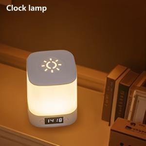 TEMU 시계 야간 조명, USB 충전식/테이블 램프 (플러그인 버전은 시계 디스플레이가 없습니다), 신학기 필수 기숙사 야간 조명, LED 야간 조명, 부드러운 눈 보호