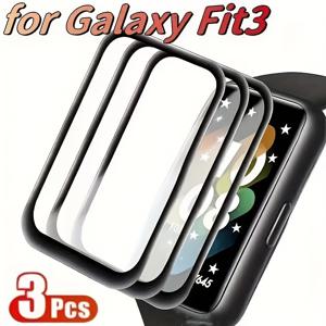 TEMU 갤럭시 핏 3용 3개 세트, 고화질 광택 스크린 보호 필름, 내구성 강화, 오일 방지 코팅, 버블 프리 설치