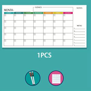 TEMU 1/2/3 팩 지워지는 월간 계획서 - 29.92x14.96 인치 대형 화이트보드 캘린더, 양면 접착제, 일일 쓰기 영역 및 노트 섹션 | 주간 시작 날짜 없음 월간 계획서 홈, 사무실, 교실 | 2 마커 포함, 책상, 교실 정리, 넓은 그리드 레이아웃, 튼튼한 종이 재료 월간 계획서