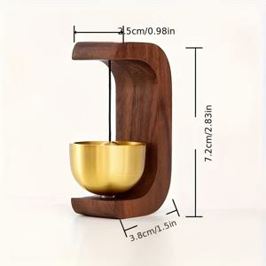 TEMU 1개 구리 풍경 & 도어벨 - 방수 알람 시스템, 내구성 강한 금속 벨, 홈/오피스 입구용, 우아한 레트로 실내/야외 걸이 풍경, 휴일 선물 (구리 합금)