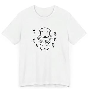 TEMU 여성용 귀여운 강아지 프린트 반팔 티셔츠 - 여름용 라운드넥 블라우스, 앉아있는 강아지 디자인 (칼라 없는 보보 스타일), 세탁기 사용 가능한 캐주얼 봄 여름 아웃핏, 애견인을 위한 선물