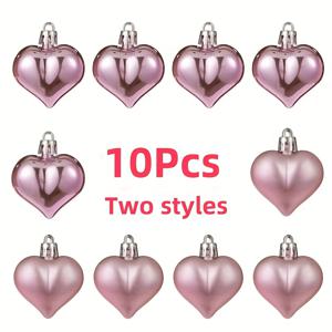 TEMU 10개 투명 크리스마스 볼 장식, 핑크 내구성 크리스마스 볼 세트, 크리스마스 트리 홈 오피스 장식용 걸이 장식, 크리스마스 파티 결혼식 선물