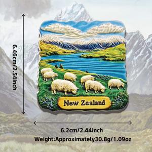 TEMU 1개 알프스 냉장고 자석 - 3D 키위 랜드마크 모델, 쿡 산, 자석 표면 & 상징적인 양 디자인 - 냉장고/냉장고용 자석 홀더 - 애호가를 위한 기념품 선물